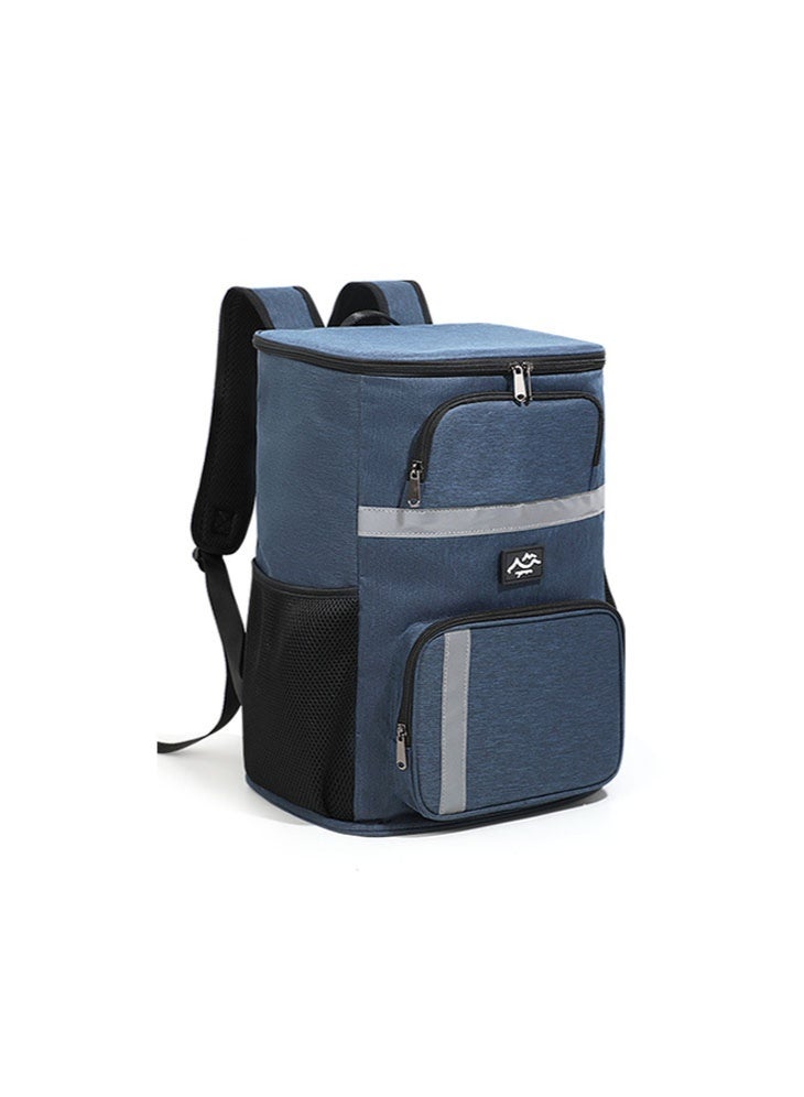 Simple style portable backpack outdoor camping picnic bag large capacity ice bag shoulder outdoor insulation bag - Image 1